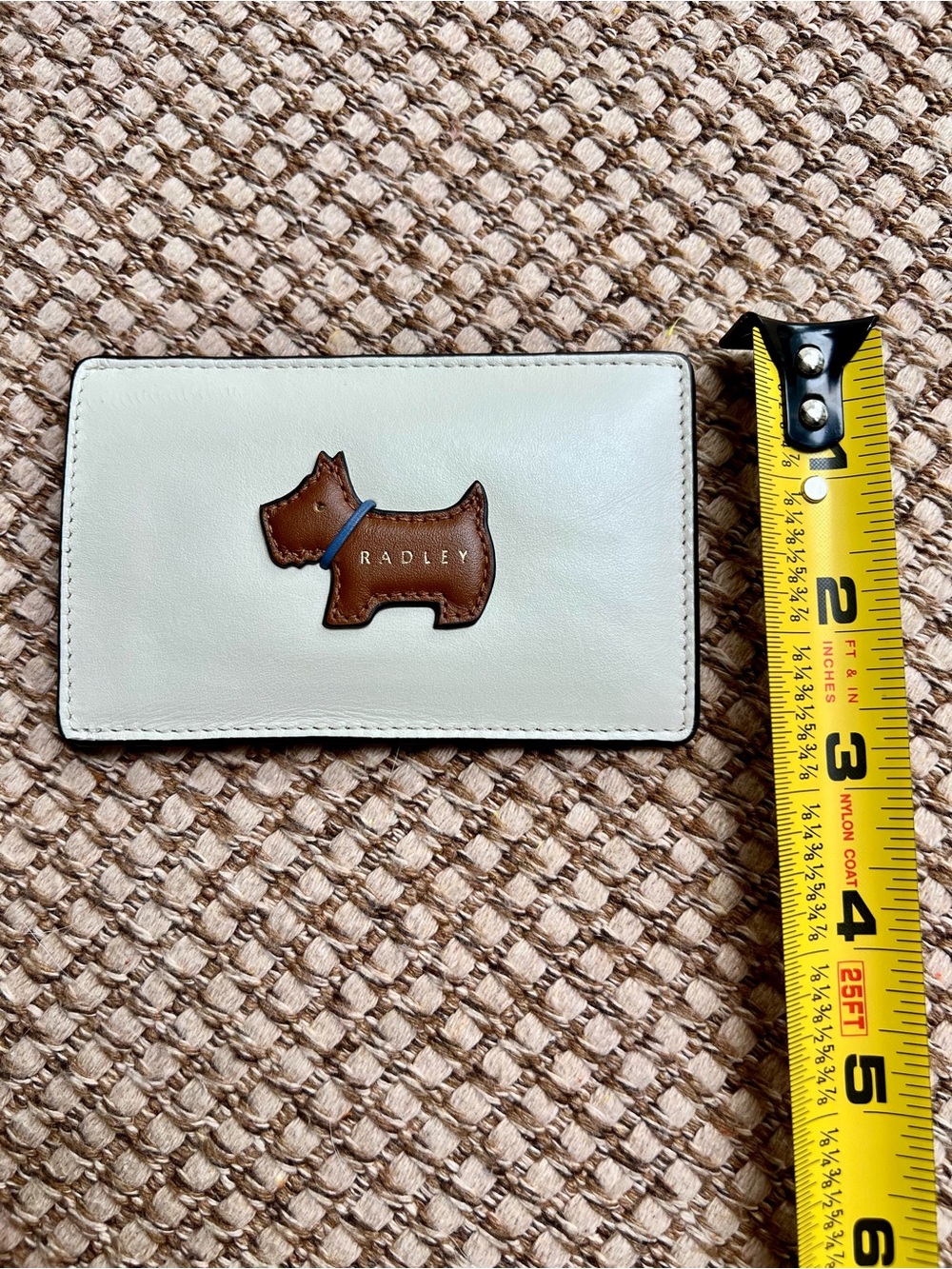 🐶Radley London Leather Scottie Dog Card Holder Cream Brown - Picture 5 of 5